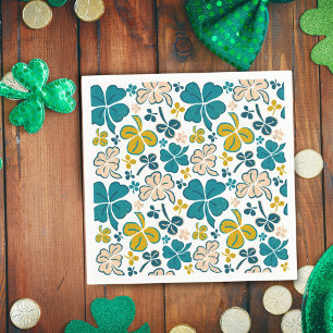 Green Lucky Shamrocks Clover St. Patrick's Day Servet