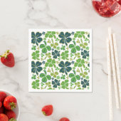 Green Lucky Shamrocks Clover St. Patrick's Day Servet (Insitu)
