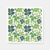 Green Lucky Shamrocks Clover St. Patrick's Day Servet (Voorkant)