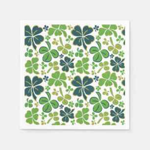 Green Lucky Shamrocks Clover St. Patrick's Day Servet