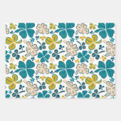 Green Lucky Shamrocks Clover St. Patrick's Day Wra Inpakpapier Vel (Voorkant)