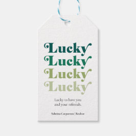 Green Lucky St. Patrick's Day Business Marketing Cadeaulabel