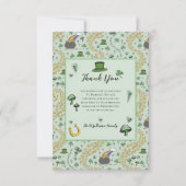 Green Lucky St Patrick's Day Ierse bedankkaart (Voorkant)