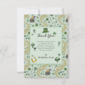 Green Lucky St Patrick's Day Ierse bedankkaart (Voorkant)