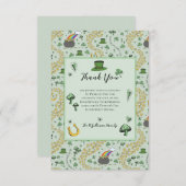 Green Lucky St Patrick's Day Ierse bedankkaart (Voorkant / Achterkant)