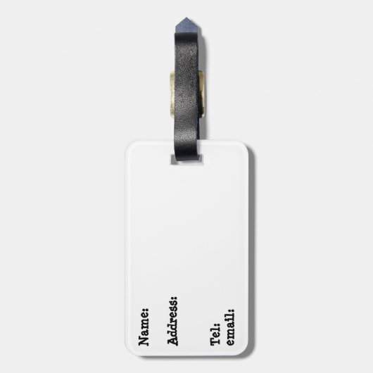 Green Luggage Bag Label Bagagelabel (Achterkant verticaal)