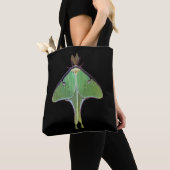 Green Luna Moth Animal Canvas tas (Dichtbij)