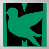 Green M BIrd Poster (Voorkant)