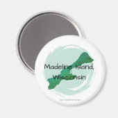 Green Madeline Round Magnet  (Voorkant / Achterkant)
