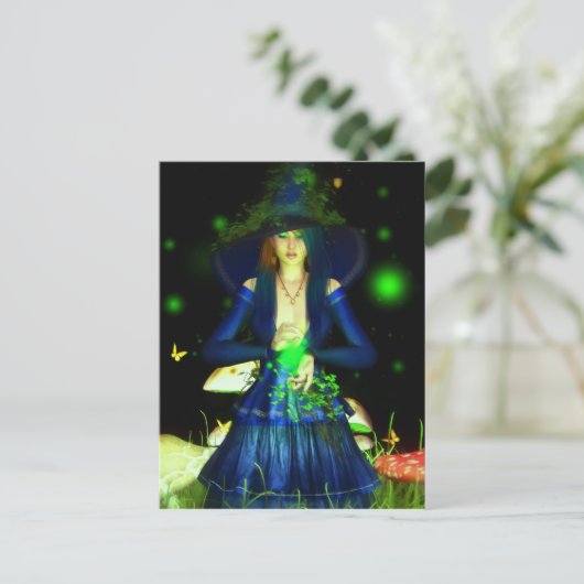Green Magick Briefkaart (Staand voorkant)