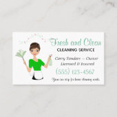 Green Maid House Cleaning Service Visitekaartje (Voorkant)