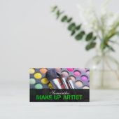 Green Make Up Artist Palette Brush Visitekaartje (Staand voorkant)