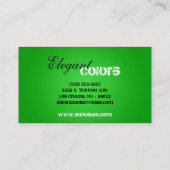 Green Make Up Artist Palette Brush Visitekaartje (Achterkant)