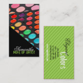 Green Make Up Artist Palette Brush Visitekaartje (Voorkant / Achterkant)