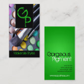 Green Make Up Artist Palette Visitekaartje (Voorkant / Achterkant)