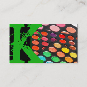 Green Make Up Artist Palette Visitekaartje