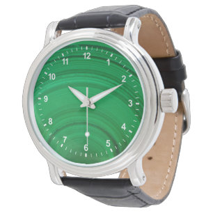 Green Malachite Close-up Horloge