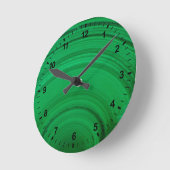 Green Malachite Close-up Ronde Klok (Hoek)