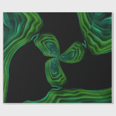 Green Malachite Stone Floral Abstract Cadeaupapier (Vlak)
