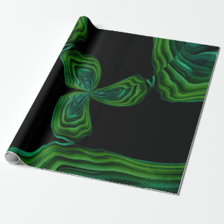 Green Malachite Stone Floral Abstract Cadeaupapier
