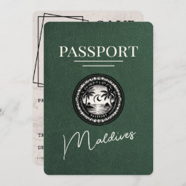 Green Maldives Passport Bewaar de datum Save The Date