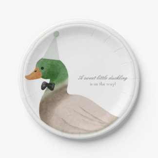 Green Mallard Duck Paper Borden Papieren Bordje