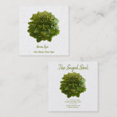 Green Man Day Spa Vierkante Visitekaartje (Voorkant / Achterkant)