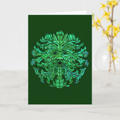 Green Man Gaze Kaart (Gele Bloem)