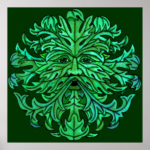 Green Man Gaze Poster