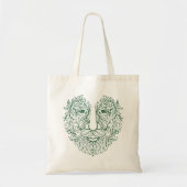 Green Man Leaves Face Canvas tas (Voorkant)