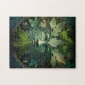 Green Man Mandala Fantasy Art Legpuzzel (Horizontaal)