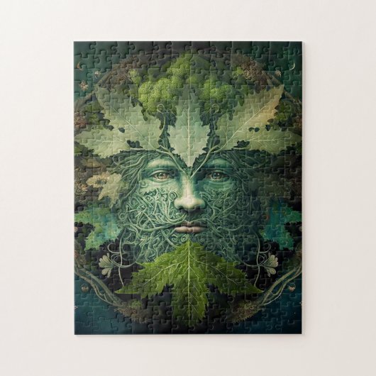 Green Man Mandala Fantasy Art Legpuzzel (Verticaal)