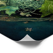 Green Man Mandala Fantasy Art Poster (Hoek)