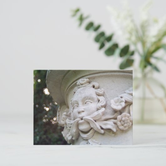 Green Man Sculpture Briefkaart (Staand voorkant)