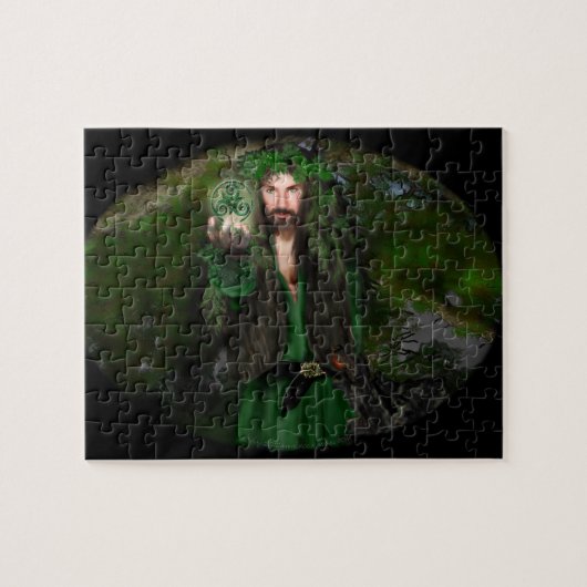 Green Man Triskel Legpuzzel (Horizontaal)