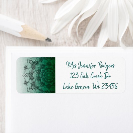 Green Mandala Abstract Etiket (Insitu)