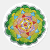 Green Mandala Art Sticker (Voorkant)