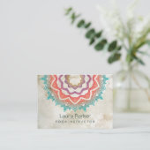 Green Mandala Art Yoga Instructor Holistic Visitekaartje (Staand voorkant)