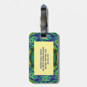 Green Mandala Bagagelabel (Achterkant verticaal)