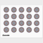 Green Mandala Classic Round Sticker (Vel)
