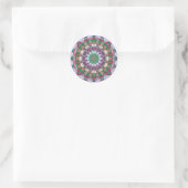 Green Mandala Classic Round Sticker (Tas)