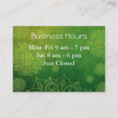 Green Mandala Classy Visitekaartje Afsprakenkaartje (Achterkant)