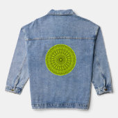GREEN MANDALA DENIM JACKET (Achterkant)