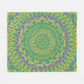 Green Mandala Fleece Deken (Voorkant (Horizontaal))