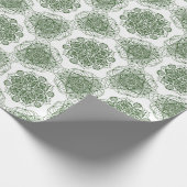 Green Mandala Floral Cadeaupapier (Hoek)