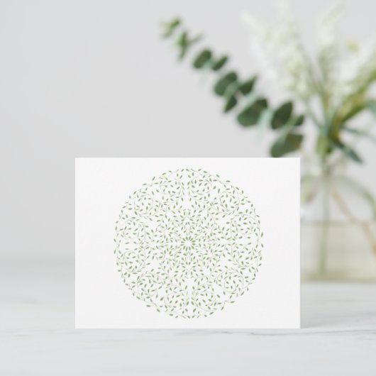 Green Mandala Holiday Briefkaart (Staand voorkant)