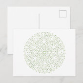 Green Mandala Holiday Briefkaart (Voorkant / Achterkant)