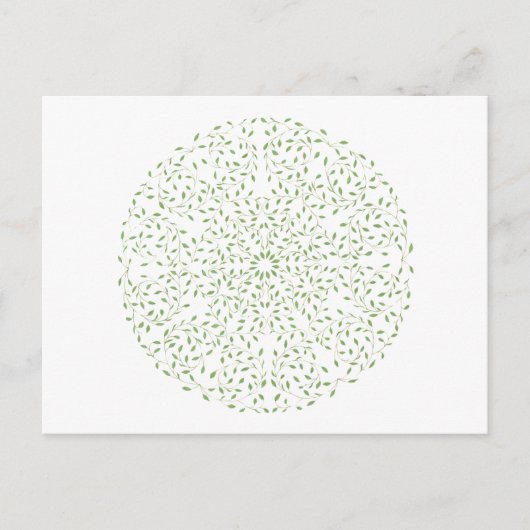 Green Mandala Holiday Briefkaart (Voorkant)