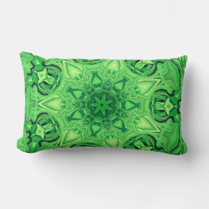 Green Mandala Lumbar Pillow Kussen