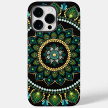 Green Mandala | met de hand beschilderd | Heilige 